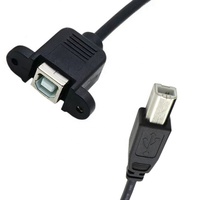 Montage sur panneau USB 2.0 droit mâle à B femelle de type B avec vis pour câble de communication d'imprimante