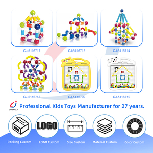 Chengji Set <span class=keywords><strong>di</strong></span> Bastoncini e Sfere Magnetiche 46 Pezzi, Blocchi da Costruzione Versatili, Giocattolo Educativo STEM Fai-da-Te - Product Image 4