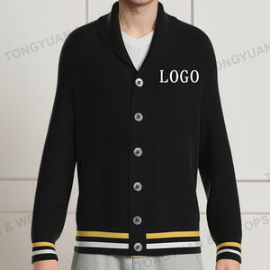 FAMA BSCI Plus Size abbigliamento uomo Custom OEM & ODM Twist <span class=keywords><strong>Cardigan</strong></span> maglioni scollo a V maglione greco <span class=keywords><strong>nero</strong></span> lavorato a maglia <span class=keywords><strong>Cardigan</strong></span> <span class=keywords><strong>oversize</strong></span> - Product Image 1