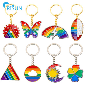 Portachiavi Personalizzabile con Logo, a Forma di Cuore Arcobaleno, Quadrifoglio, Bandiera, Farfalla, <span class=keywords><strong>Luna</strong></span>, Sole, Amore - Llavero - Product Image 1