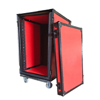 Flight case de rangement antichoc personnalisé en aluminium pour amplificateurs 8U/10U/12U/18U/20U/22U/24U
