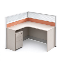 Nouveau bureau de centre d'appels commercial moderne en bois modulaire, convertible et extensible, avec panneaux de style cubicle
