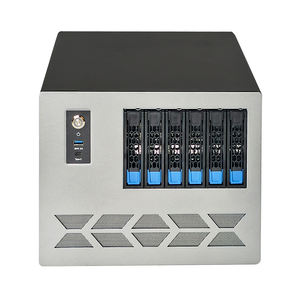 Boîtier <span class=keywords><strong>NAS</strong></span> 6 baies à échange à chaud, petit boîtier noir Synology pour le stockage de disques durs réseau pour les petites et moyennes entreprises - Product Image 3