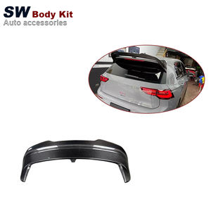 Aileron arrière en fibre de carbone pour Volkswagen <span class=keywords><strong>Golf</strong></span> <span class=keywords><strong>8</strong></span> MK8 GTI R Upgrade Modification Kit de performance aérodynamique volets d'aile arrière - Product Image 1