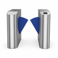 Système de contrôle d'accès multi-mode pour portique tournant rapide à barrière à rabat, avec lecture RFID et code QR, pour hall de bâtiment de bureaux