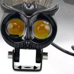 Faro Delantero para Motocicleta Estilo Búho, Blanco y Amarillo, 12-60V - Product Image 6