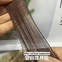Tissu Spandex Prix de Gros, Tissu Maille Extensible, Tissu Tulle Enduit de Feuille d'Or et d'Argent pour Robe Femme, Robe de Soirée, Scène