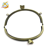 15.5*7cm Bronze en relief bricolage sac accessoires tête de chat pince à coudre sac à main cadre demi-cercle demi-cercle couture Clip accessoire sacs