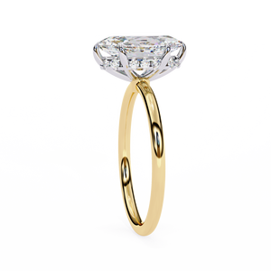 แหวนหมั้นเพชรแล็บโกรว์ทรงบริลเลียนต์ทองคำแท้ 18K สำหรับผู้หญิง ได้รับการรับรองจาก IGI ชุบโรเดียม หรูหรา สีขาว D พร้อมเลเซอร์ - Product Image 1