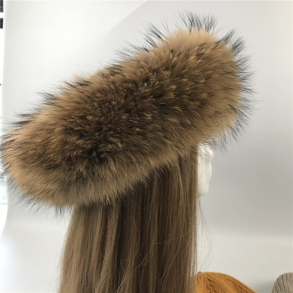 Женские повязки на голову с мехом зима-Осень повязки на голову из натурального Лисьего меха женские Роскошные Цветные Повязки На Голову из натурального меха на заказ