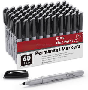 Marqueurs permanents personnalisés <span class=keywords><strong>en</strong></span> <span class=keywords><strong>gros</strong></span>, pointe ultra fine 0,4 mm, marqueurs permanents noirs, marqueur pour tableau blanc, papeterie scolaire - Product Image 5