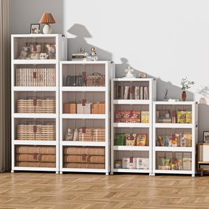 Clear Foldable Multi-Layer <b>Large</b> PP Storage Cabinet Household Storage <b>Boxes</b> Clothing Toys Home Packaging 20-35L Capacity Durable - Product Image 6