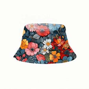 Sombrero de pescador ligero personalizado para mujer, gorra de pesca informal para viajes al aire libre de verano con patrón de dibujos animados, Lavable a mano - Product Image 6
