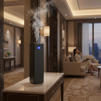 Diffuseur d'arômes commercial 500 ml avec écran tactile et contrôle par application WIFI 4G, couverture 1200 m³, en métal noir pour hôtels et bureaux