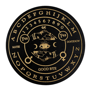 Planche Ouija en bois Tailai - Planche de divination ronde avec alphabet et chiffres, design boule de cristal pour femmes, pour rituels spirituels Wicca - Product Image 1