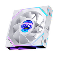 Ventilateur de boîtier PC JUNGLE LEOPARD Stellar Block V4 LCD 120 mm avec écran IPS 360x360, moniteur de température CPU/GPU, ARGB modulaire, roulement à billes