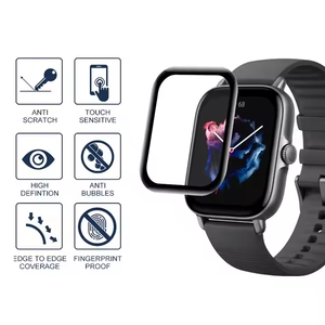 Protector de pantalla 3D PMMA para Huami <span class=keywords><strong>Amazfit</strong></span> GTS3 <span class=keywords><strong>GTS</strong></span> 2 <span class=keywords><strong>2E</strong></span> GTS2 <span class=keywords><strong>Mini</strong></span> reloj inteligente película de protección de cobertura completa - Product Image 1