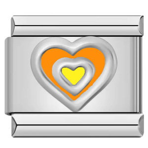 Módulo italiano DIY, pulsera de acero de titanio, gota de Color, aceite, doble patrón de amor, costura elástica, accesorios de acero inoxidable - Product Image 3