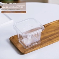Boîte d'emballage carrée transparente jetable pour pâtisseries, tiramisu, crème aux fruits, mousse, gâteau, dessert, nourriture, fabriquée en Chine