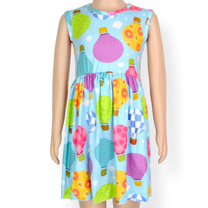 Robes d'été pour bébés filles, vêtements pour enfants, motifs personnalisés imprimés numériquement, sans manches, style boutique, avec fermeture à boutons-pression - Product Image 2