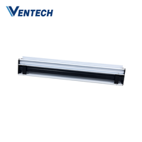 Diffuseur linéaire Ventech AC à grille dissimulée au plafond avec lampe magnétique pour maintenance et éclairage