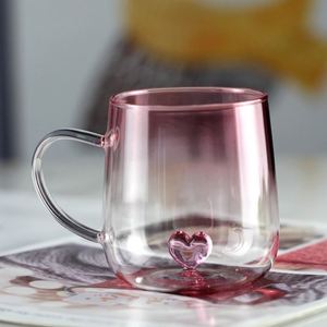 Vaso de Vidrio de Alta Gama con Diseño Moderno, Resistente al Calor, de Una Sola Capa, con Asa en Forma de Corazón, para Uso Doméstico, para Jugos y Bebidas - Product Image 3