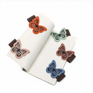 Cute Butterfly <b>Bookmarks</b> Hollow Out Butterfly Page Markers PU Leather Style Book Marks for Students & Book Lovers - Product Image 1