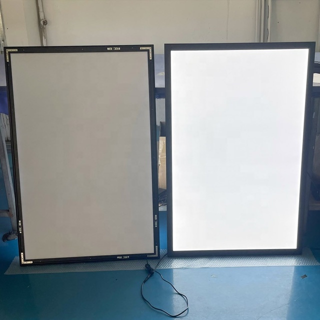 Backlight Aluminum Movie Poster Light Box Sign Picture Frame Slim Snap Frame Menu LED Light Box