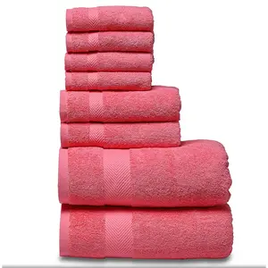 Cheap Personalized Customize Towel Set 8 Piece For Bathroom Bath Washcloth Towel Set