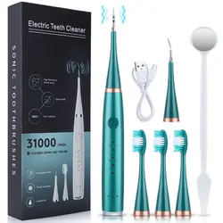 Teeth Cleaner Kit Machine Dental Electric At Home Plaque Removal Ultrasonic Calculus Remover Tooth Cleaner Dental