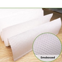 Vente en gros de papier toilette personnalisé N-Fold Slimline Ultraslim 1-2 plis en pâte de bois vierge, haute absorption d'eau, bonne qualité