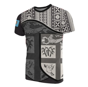 พิมพ์แบรนด์ของคุณเสื้อผ้าผู้ชายมีสไตล์โพลินีเซีย<span class=keywords><strong>ฟิจิ</strong></span><span class=keywords><strong>แผนที่</strong></span>พิมพ์เสื้อยืดที่กําหนดเองนุ่มสีขาวTapa Design TShirtขายส่ง - Product Image 3