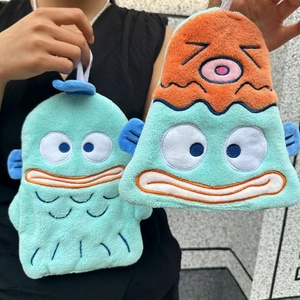 Toalla de Felpa de Dibujos Animados, Toalla Absorbente para Limpieza de Manos para Niños, con Diseño de Pulpo Feo y Adorable, Regalo - Product Image 3