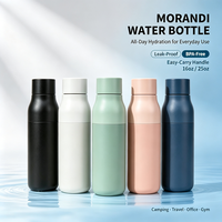 Bouteille d'eau classique réutilisable en acier inoxydable à double paroi isolée, bouteille de sport sous vide avec logo personnalisé pour les voyages