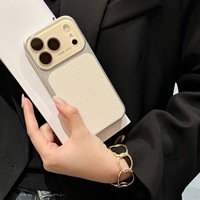 Funda Protectora de Lente Antihuellas y Antigolpes de Cuero Colorido de Lujo Popular Estilo Ins para 17 16 15 14 Pro Max Todo Incluido