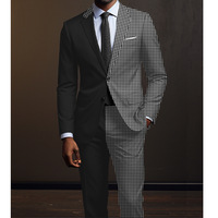 Costume Homme Sur Mesure Deux Pièces, Veste à Deux Boutons Imprimée Numériquement, Pour le Commerce International