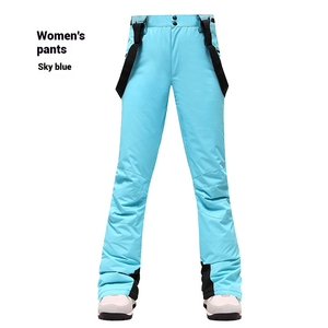 <span class=keywords><strong>Pantalones</strong></span> de esquí de alta calidad personalizados al por mayor al aire libre a prueba de viento cálido grueso doble correa <span class=keywords><strong>pantalones</strong></span> de esquí - Product Image 2