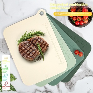 Double Sided Recycled <b>Plastic</b> Chopping Board Non Slip Large Kitchen Cutting Board Set for Kitchen - Product Image 3