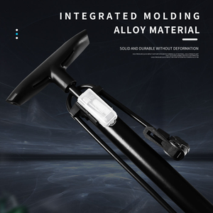 Pompe à air multifonction pour vélo de route et domestique, en aluminium et ABS, avec manomètre, pour cyclisme en extérieur, pompe à pied pour vélo - Product Image 4