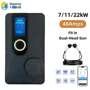 New EV Sockets Charger 32Amp 7/11/22kW AC Wall-Mounted Type2 <strong>Interface</strong> European Plug 200-220V Input Double-Headed Gun CE - Product Image 1