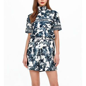 Factory Wholesale Summer Women Cloth Two-Piece Set Designer Brands Women's t-Shirt <b>Shorts</b> Set Luxury Women Sets - Product Image 2