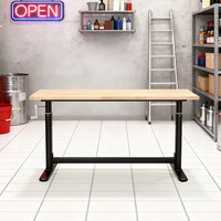 Table de travail manuelle réglable en hauteur de haute qualité, la dernière tendance, saine, à manivelle, en bois massif
