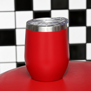 Custom 12 oz Tumblers Wholesale Bulk 12oz <b>Double</b> <b>Wall</b> Stainless Steel Insulated Vacuum Egg Shape Mugs Wine Tumbler with Lids - Product Image 1