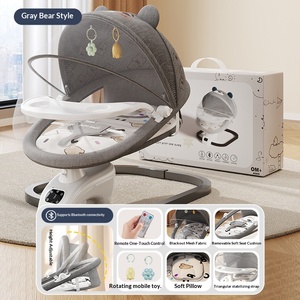 Silla Mecedora Eléctrica de Tela Afelpada para Bebés, Cama Mecedora, Tumbona para Bebés, Cuna para Recién Nacidos de 0 a 12 Meses, Ayuda para un Sueño Tranquilo - Product Image 6