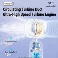 Nouveau ventilateur portable USB pliable ultra-rapide à 100 vitesses, turbo, en forme de U, silencieux et sans pales pour bureau