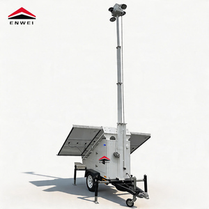 Remorque de surveillance mobile avec 3*400W de panneaux solaires monocristallins <span class=keywords><strong>pour</strong></span> chantier de construction - Product Image 2