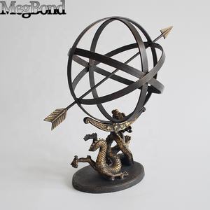 Dökme demir çin ejderha süslemeleri bronz küre dekor, metal <span class=keywords><strong>Armillary</strong></span> küre ejderha tasarımı ile - Product Image 5