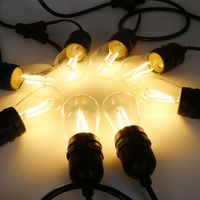 Tira de luces led con Wifi para decoración navideña, tira de luces LED con filamento, a prueba de agua IP65