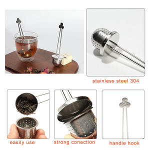 Nouveauté conçu prêt à expédier en acier inoxydable 304 maille fine boule de thé infuseur passoire pour feuilles mobiles thé infuseur cuillère filtre - Product Image 6