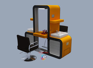 Salon Beauty Booth Salon <strong>Swiss</strong> Wig Stand Design Shop Glass Kiosk Wig Straight Leg Workstation Beauty Salon <strong>Store</strong> Design OEM - Product Image 5